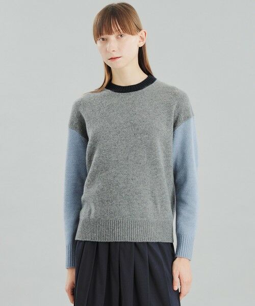 GREY LABEL ウールカシミヤカラーブロックニット （ニット・セーター