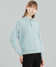 GREY LABEL コットンウールポロニット