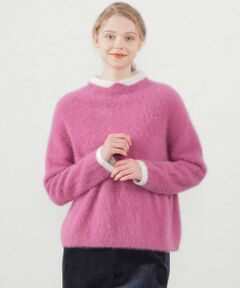 【金子綾さん着用】Cleric Collar Knit フォックスカシミヤ