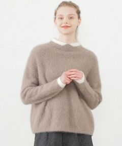 【金子綾さん着用】Cleric Collar Knit フォックスカシミヤ