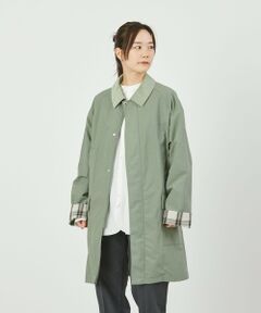 【ユニセックス】<br>GREY LABEL 【SOMERFORD（サマーフォード）】 ライトタフタ<br /><br />英国のオーセンティックなハンティングコートを機能ファブリックで仕立てた「SOMERFORD（サマーフォード）」をはっ水ナイロンタフタで仕立てた春仕様のモデル。<br />ラグランスリーブ、オーセンティックなポケットなど、クラシックなデザインに加え、シャツコーデュロイや背裏、袖口裏のチェック柄がブリティッシュテイストたっぷりのコート。軽快なミドルレングスです。<br />フロントはファスナー付き。<br /><br />【素材】<br />国産のはっ水ナイロンタフタ。しっかりハリ感のある生地なので、Aラインシルエットが出るオリジナルファブリック。カラーはチャコールグレー(08)とスモーキーなグリーン(70)のニュアンスカラー2色展開です。<br /><br />※はっ水<br /><br />おすすめ着用期間:春/秋<br /><br />マッキントッシュ フィロソフィーのグレーラベルは、男女でシェアできるユニセックスのアウターウェアや、同じ柄を使った男女それぞれのアイテムなど、ユニセックスなムードの軽やかなコレクションです。<br /><br />※サイズについては、仕様書のサイズを記載しており、多少の誤差が出る場合がございます。<br>※この商品はサンプルでの撮影を行っています。<br>実際の商品とイメージ、仕様が異なる場合がございます。