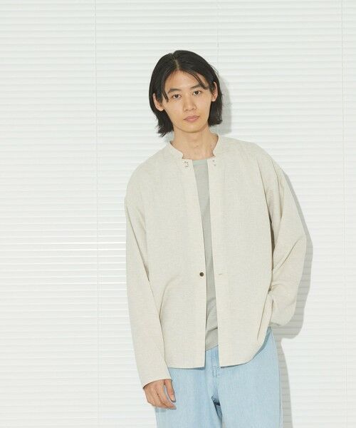 GREY LABEL リネンライクオックススタンドカラージャケット （ブルゾン 