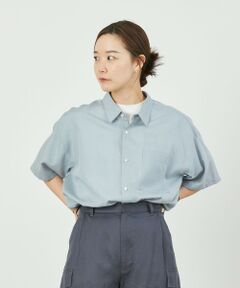 GREY LABEL  リネンミックスショートスリーブシャツ