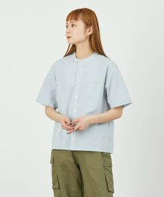 GREY LABEL バンドカラーショートスリーブシャツ