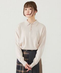 GREY LABEL ウールコットンニットポロ