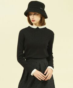 Cleric Collar Knit グリッターロングスリーブ