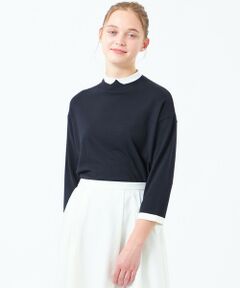 MACKINTOSH PHILOSOPHY / マッキントッシュ フィロソフィー ニット・セーター | Cleric Collar Knit ワイドフィット(七分袖)