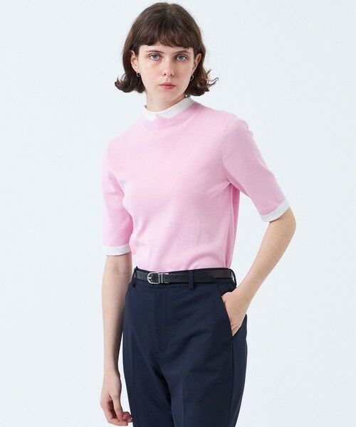 MACKINTOSH PHILOSOPHY/マッキントッシュ フィロソフィー 【ヨンアTV/YouTube掲載】【2025年春夏モデル】Cleric Collar Knit ハーフスリーブ レッド2 38 MACKINTOSH PHILOSOPHY/マッキントッシュ フィロソフィー 【ヨンアTV/YouTube掲載】【2025年春夏モデル】Cleric Collar Knit ハーフスリーブ レッド2 38