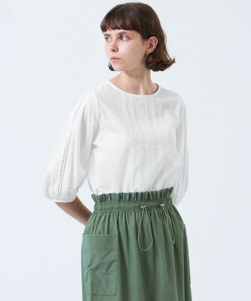MACKINTOSH PHILOSOPHY/マッキントッシュ フィロソフィー トーションレースブラウス オフホワイト1 36 MACKINTOSH PHILOSOPHY/マッキントッシュ フィロソフィー トーションレースブラウス オフホワイト1 36