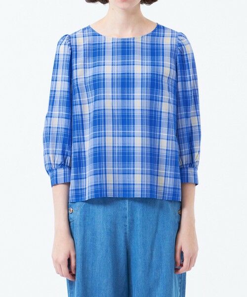 MACKINTOSH PHILOSOPHY / マッキントッシュ フィロソフィー シャツ・ブラウス | タータンチェックギャザースリーブブラウス | 詳細3