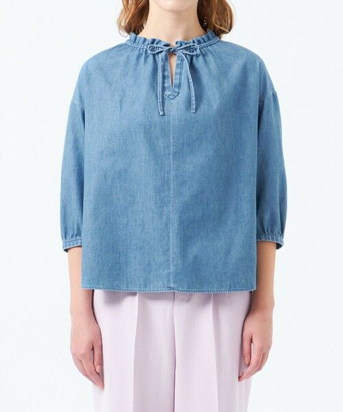 MACKINTOSH PHILOSOPHY / マッキントッシュ フィロソフィー シャツ・ブラウス | ライトデニムフリルカラーシャツ | 詳細3