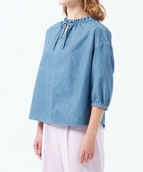 MACKINTOSH PHILOSOPHY / マッキントッシュ フィロソフィー シャツ・ブラウス | ライトデニムフリルカラーシャツ | 詳細4