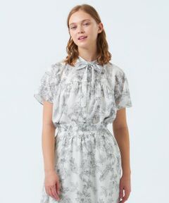 MACKINTOSH PHILOSOPHY / マッキントッシュ フィロソフィー シャツ・ブラウス | ドローイングフラワーボウタイブラウス