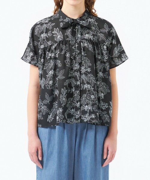 MACKINTOSH PHILOSOPHY / マッキントッシュ フィロソフィー シャツ・ブラウス | ドローイングフラワーボウタイブラウス | 詳細3