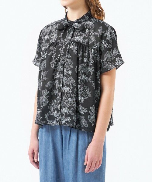 MACKINTOSH PHILOSOPHY / マッキントッシュ フィロソフィー シャツ・ブラウス | ドローイングフラワーボウタイブラウス | 詳細4