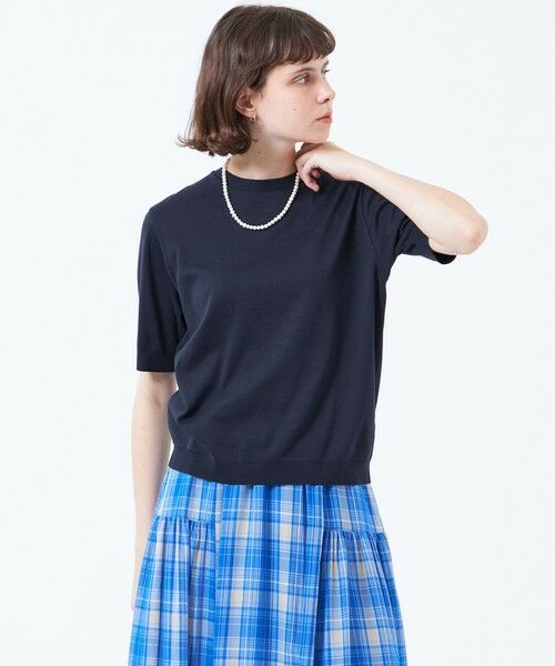 MACKINTOSH PHILOSOPHY/マッキントッシュ フィロソフィー ハイゲージクルーネックニットT ネイビー3 38 MACKINTOSH PHILOSOPHY/マッキントッシュ フィロソフィー ハイゲージクルーネックニットT ネイビー3 38