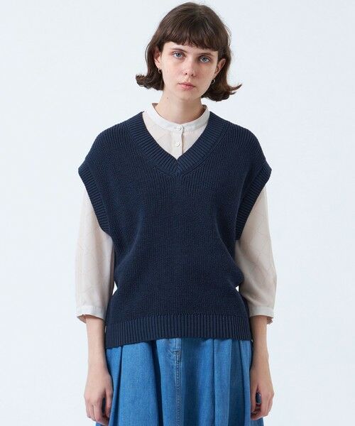 MACKINTOSH PHILOSOPHY/マッキントッシュ フィロソフィー ムリネニットベスト ネイビー3 36 MACKINTOSH PHILOSOPHY/マッキントッシュ フィロソフィー ムリネニットベスト ネイビー3 36