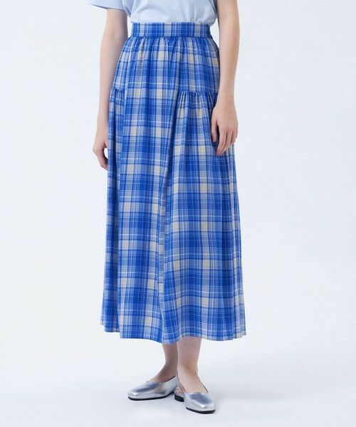 MACKINTOSH PHILOSOPHY/マッキントッシュ フィロソフィー タータンチェックボリュームスカート ブルー6 36 MACKINTOSH PHILOSOPHY/マッキントッシュ フィロソフィー タータンチェックボリュームスカート ブルー6 36