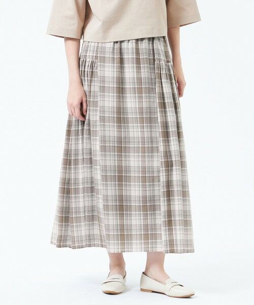 MACKINTOSH PHILOSOPHY/マッキントッシュ フィロソフィー タータンチェックボリュームスカート ベージュ1 36 MACKINTOSH PHILOSOPHY/マッキントッシュ フィロソフィー タータンチェックボリュームスカート ベージュ1 36