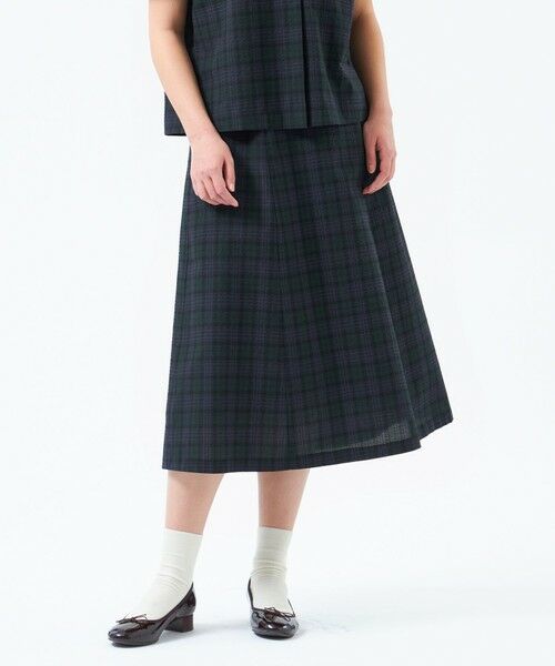 MACKINTOSH PHILOSOPHY/マッキントッシュ フィロソフィー 【LEE5月号/蛯原友里さん着用】サッカーチェックフレアスカート ネイビー3 38 MACKINTOSH PHILOSOPHY/マッキントッシュ フィロソフィー 【LEE5月号/蛯原友里さん着用】サッカーチェックフレアスカート ネイビー3 38
