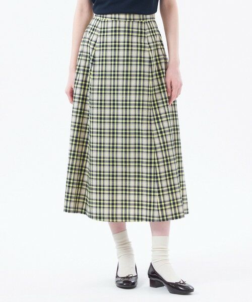 MACKINTOSH PHILOSOPHY/マッキントッシュ フィロソフィー 【LEE5月号/蛯原友里さん着用】サッカーチェックフレアスカート イエロー1 34 MACKINTOSH PHILOSOPHY/マッキントッシュ フィロソフィー 【LEE5月号/蛯原友里さん着用】サッカーチェックフレアスカート イエロー1 34