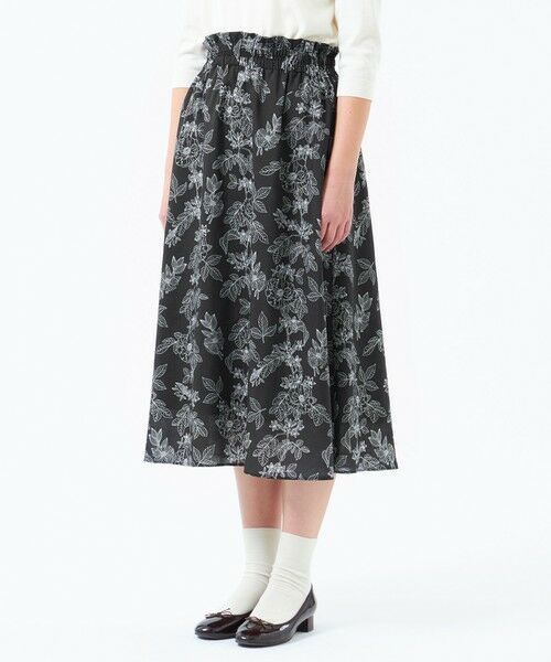 MACKINTOSH PHILOSOPHY / マッキントッシュ フィロソフィー ロング・マキシ丈スカート | ドローイングフラワーギャザースカート | 詳細4
