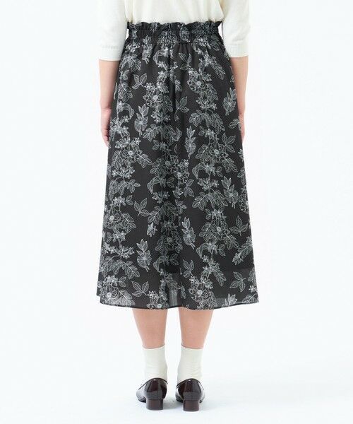 MACKINTOSH PHILOSOPHY / マッキントッシュ フィロソフィー ロング・マキシ丈スカート | ドローイングフラワーギャザースカート | 詳細5