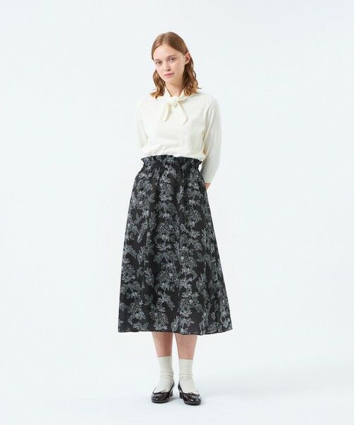 MACKINTOSH PHILOSOPHY / マッキントッシュ フィロソフィー ロング・マキシ丈スカート | ドローイングフラワーギャザースカート | 詳細2