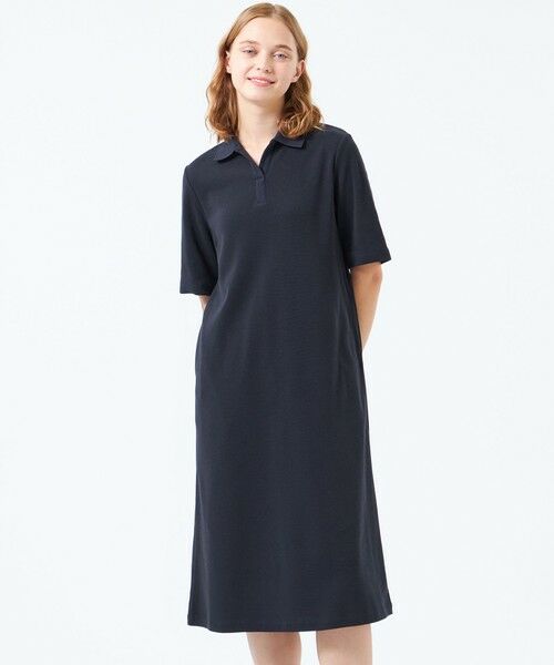 MACKINTOSH PHILOSOPHY/マッキントッシュ フィロソフィー 【LEE5月号/蛯原友里さん着用】ジャージーポロワンピース ネイビー3 38 MACKINTOSH PHILOSOPHY/マッキントッシュ フィロソフィー 【LEE5月号/蛯原友里さん着用】ジャージーポロワンピース ネイビー3 38