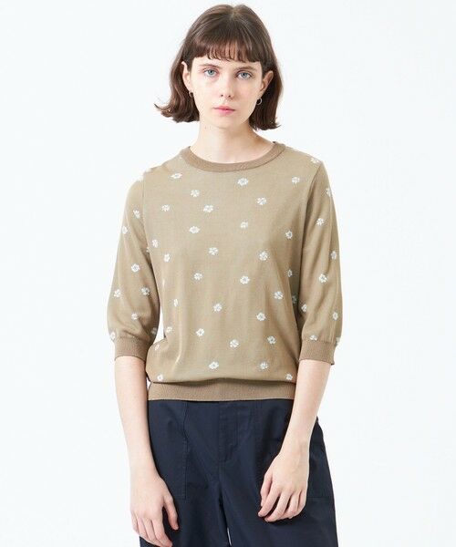 MACKINTOSH PHILOSOPHY/マッキントッシュ フィロソフィー フラワージャガードニット キャメル1 38 MACKINTOSH PHILOSOPHY/マッキントッシュ フィロソフィー フラワージャガードニット キャメル1 38