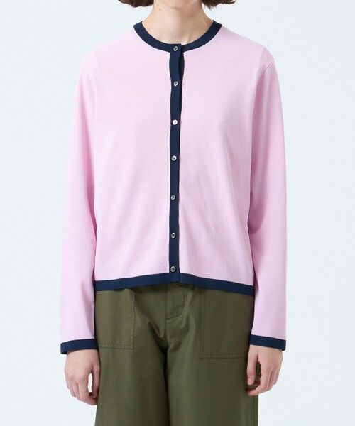 MACKINTOSH PHILOSOPHY / マッキントッシュ フィロソフィー ニット・セーター | バイカラートリムクルーネックカーディガン | 詳細5