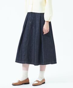 新品タグ付☆ マッキントッシュフィロソフィー ロングフレアスカート ブラック コットンナイロンギャザースカート(スカート)｜MACKINTOSH