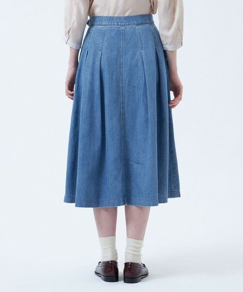 MACKINTOSH PHILOSOPHY / マッキントッシュ フィロソフィー ロング・マキシ丈スカート | コットンリネンデニムグルカスカート | 詳細5