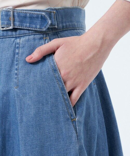 MACKINTOSH PHILOSOPHY / マッキントッシュ フィロソフィー ロング・マキシ丈スカート | コットンリネンデニムグルカスカート | 詳細6