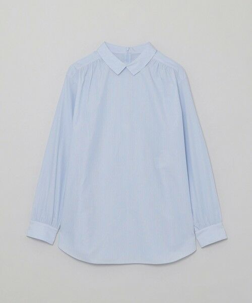 MACKINTOSH PHILOSOPHY/マッキントッシュ フィロソフィー コットンサテンロールカラーブラウス ブルー1 36 MACKINTOSH PHILOSOPHY/マッキントッシュ フィロソフィー コットンサテンロールカラーブラウス ブルー1 36