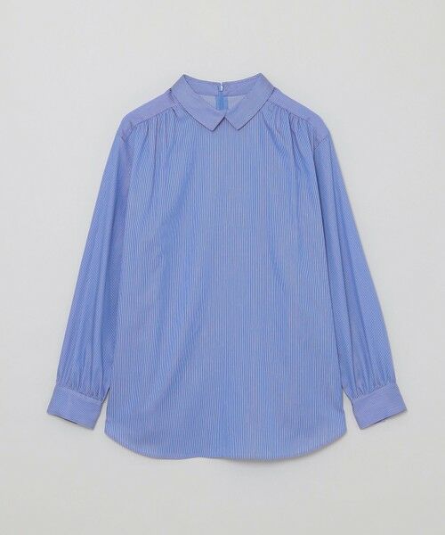MACKINTOSH PHILOSOPHY/マッキントッシュ フィロソフィー コットンサテンロールカラーブラウス ブルー6 38 MACKINTOSH PHILOSOPHY/マッキントッシュ フィロソフィー コットンサテンロールカラーブラウス ブルー6 38