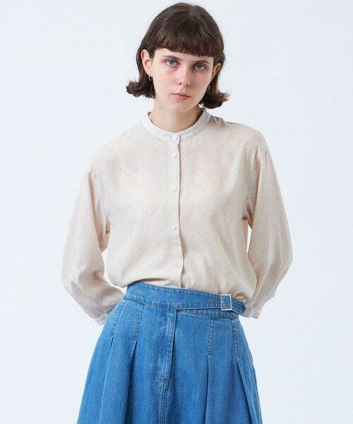 MACKINTOSH PHILOSOPHY/マッキントッシュ フィロソフィー レタリングジオメトリープリントブラウス オフホワイト2 36 MACKINTOSH PHILOSOPHY/マッキントッシュ フィロソフィー レタリングジオメトリープリントブラウス オフホワイト2 36