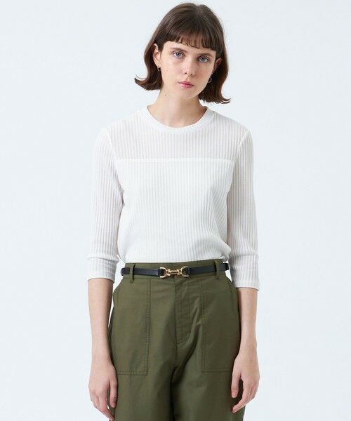 MACKINTOSH PHILOSOPHY/マッキントッシュ フィロソフィー タックフライスシアーTシャツ オフホワイト1 36 MACKINTOSH PHILOSOPHY/マッキントッシュ フィロソフィー タックフライスシアーTシャツ オフホワイト1 36