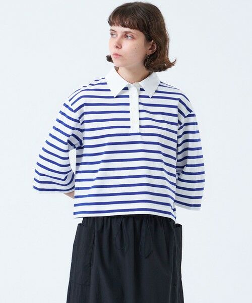 MACKINTOSH PHILOSOPHY/マッキントッシュ フィロソフィー ショートラガーポロ ブルー6 38 MACKINTOSH PHILOSOPHY/マッキントッシュ フィロソフィー ショートラガーポロ ブルー6 38