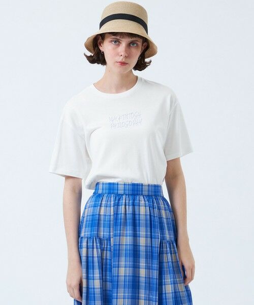 MACKINTOSH PHILOSOPHY/マッキントッシュ フィロソフィー ライティングロゴTシャツ オフホワイト1 36 MACKINTOSH PHILOSOPHY/マッキントッシュ フィロソフィー ライティングロゴTシャツ オフホワイト1 36