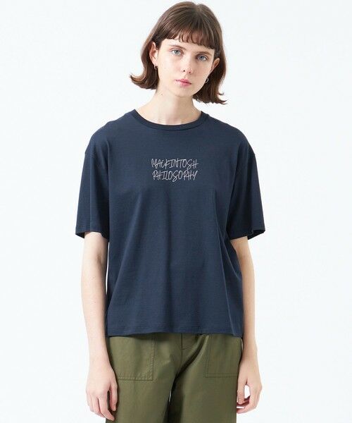 MACKINTOSH PHILOSOPHY/マッキントッシュ フィロソフィー ライティングロゴTシャツ ネイビー3 36 MACKINTOSH PHILOSOPHY/マッキントッシュ フィロソフィー ライティングロゴTシャツ ネイビー3 36