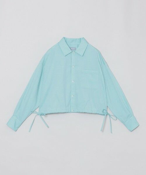 MACKINTOSH PHILOSOPHY/マッキントッシュ フィロソフィー GREY LABEL サイドリボンクロップドシャツ ブルー3 2 MACKINTOSH PHILOSOPHY/マッキントッシュ フィロソフィー GREY LABEL サイドリボンクロップドシャツ ブルー3 2
