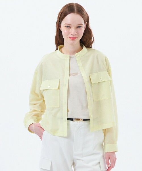 MACKINTOSH PHILOSOPHY/マッキントッシュ フィロソフィー 【LEE5月号/蛯原友里さん着用】シアーシャツブルゾン イエロー1 36 MACKINTOSH PHILOSOPHY/マッキントッシュ フィロソフィー 【LEE5月号/蛯原友里さん着用】シアーシャツブルゾン イエロー1 36