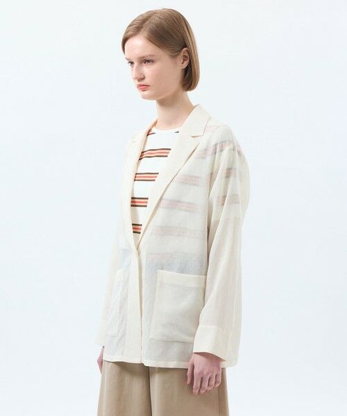 MACKINTOSH PHILOSOPHY / マッキントッシュ フィロソフィー ノーカラージャケット | シアーガーゼライトジャケット | 詳細5