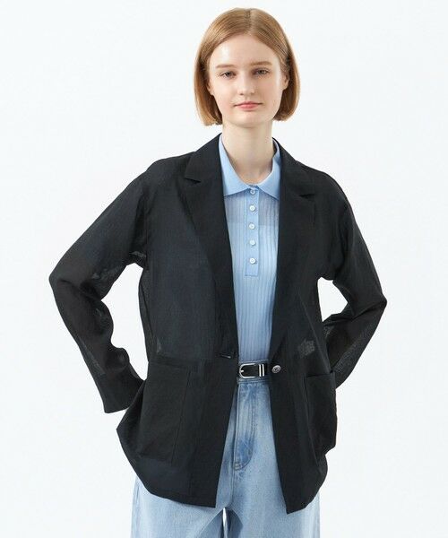 MACKINTOSH PHILOSOPHY/マッキントッシュ フィロソフィー シアーガーゼライトジャケット ブラック1 36