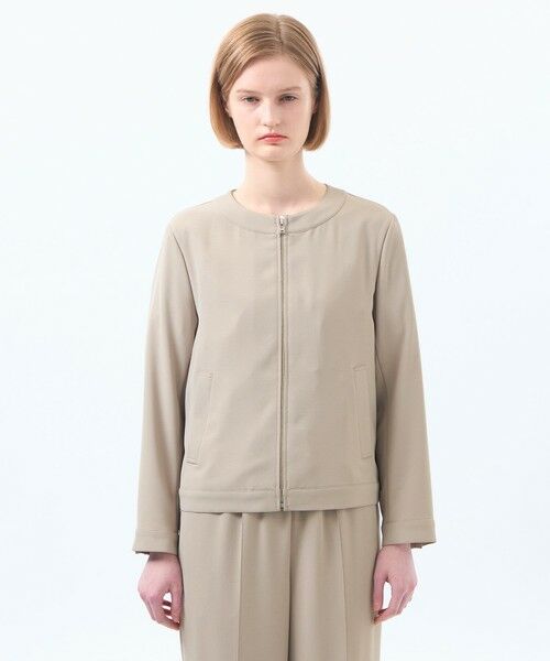 MACKINTOSH PHILOSOPHY / マッキントッシュ フィロソフィー ノーカラージャケット | バックサテンノーカラージップジャケット | 詳細3