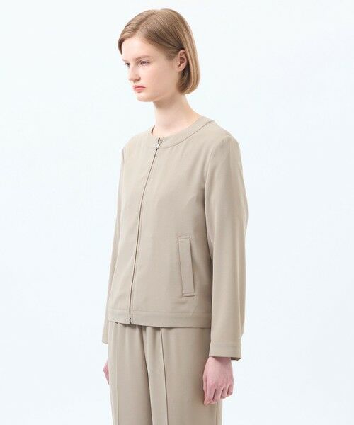 MACKINTOSH PHILOSOPHY / マッキントッシュ フィロソフィー ノーカラージャケット | バックサテンノーカラージップジャケット | 詳細4