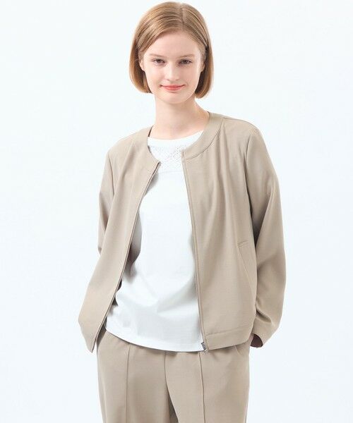 MACKINTOSH PHILOSOPHY / マッキントッシュ フィロソフィー ノーカラージャケット | バックサテンノーカラージップジャケット | 詳細10