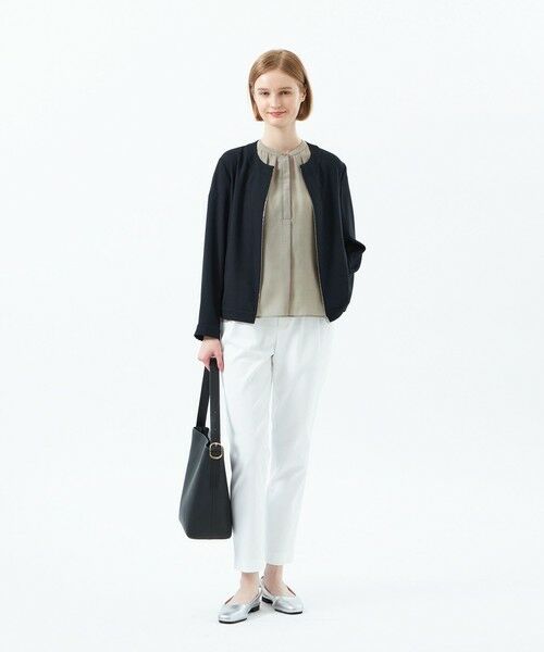 MACKINTOSH PHILOSOPHY / マッキントッシュ フィロソフィー ノーカラージャケット | バックサテンノーカラージップジャケット | 詳細1