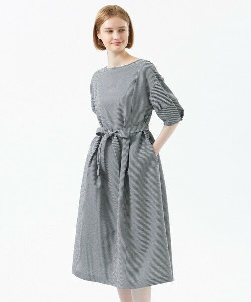 MACKINTOSH PHILOSOPHY/マッキントッシュ フィロソフィー 【WEB&一部店舗限定】サッカーパフスリーブワンピース ネイビー2 38 MACKINTOSH PHILOSOPHY/マッキントッシュ フィロソフィー 【WEB&一部店舗限定】サッカーパフスリーブワンピース ネイビー2 38